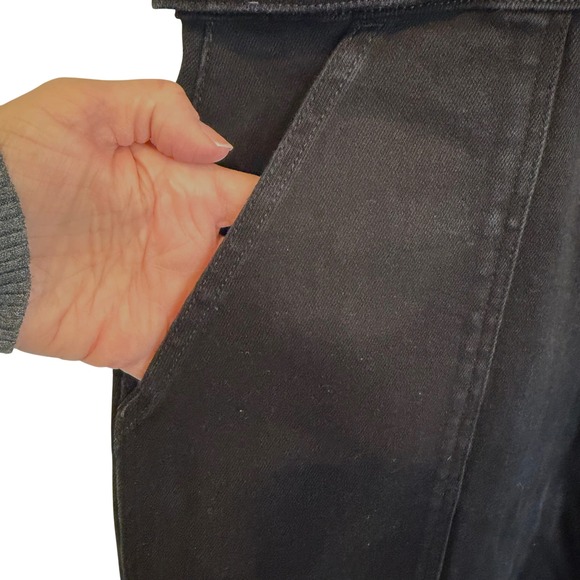 Good American Fit For Success Denim Jumpsuit Women 2XL Black Stretch Minimalist - Picture 9 of 16